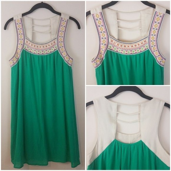 Flying Tomato Dresses & Skirts - Flying Tomato Green Bohemian Dress [Dresses]